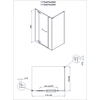 Dušo kabina PRESTIGE 120x90 juoda/skaidri be pado