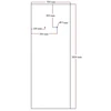 Dušo kabinos galinis stiklas juodas veidrodinis 530x1826 mm 5.33