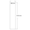 Dušo kabinos šoninis stiklas 360x1518 mm pilkas KM998 3.139