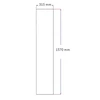 Dušo kabinos šoninis stiklas tiesus 315x1570 mm pilkas 3.143