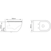 Klozetas pakabinamas FOCUS 391 RIMLESS