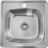 Nerūdijančio plieno plautuvė D4848P SATIN su sifonu