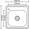 Nerūdijančio plieno plautuvė D4848P su sifonu