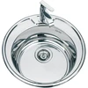 Nerūdijančio plieno plautuvė D4949UA 0.8mm su sifonu
