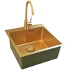 Nerūdijančio plieno plautuvė D5151HG GOLD su sifonu