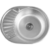 Nerūdijančio plieno plautuvė D5745 kairė DEKOR 0.7 mm su sifonu