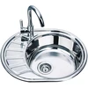 Nerūdijančio plieno plautuvė D5745P kairė 0.8 mm su sifonu