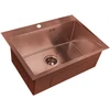 Nerūdijančio plieno plautuvė D6045HC COPPERY su sifonu