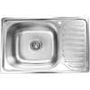 Nerūdijančio plieno plautuvė D6642P 660x420 0.8 SATIN dešinė su sifonu