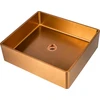 Nerūdijančio plieno plautuvė S4837HYB bronze 1.2 mm padedama ant stalviršio