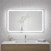 Veidrodis F908 LED išmanus su funkcija nuo rasojimo, laikrodžiu ir termometru