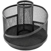 Apvalus metalinis stalo organizatorius, juodas, 4 skyriai TP122