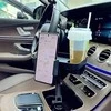 Automobilinis kelioninis staliukas, maisto padėklas, puodelis, telefonas, anglies XL