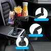 Automobilinis kelioninis staliukas, maisto padėklas, puodelis, telefonas, anglies XL