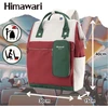 Daugiafunkcė „Himawari“ nešiojamojo kompiuterio kuprinė, bordo ir žalia, tekstilinė RT42
