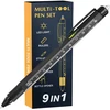 Bez Marki Daugiafunkcis taktinis multitool rašiklis 9in1 metalinis