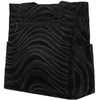 Didelė moteriška poliesterinė „Rovicky“ shopper rankinė su banguotu raštu, juoda spalva RP38