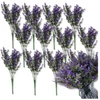 Dirbtinės violetinės levandos šakelės 35 cm, 12 vnt. N36