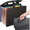 Dokumentų dėklas A4 PVC, juodas, 13 skyrių