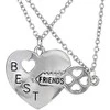 Draugystės vėriniai „Best Friends“ – Širdis ir Raktas (2 vnt.)