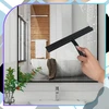 Dušo stiklo vandens nubraukiklis, juodas, silikonas DH30