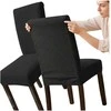 Elastingas kėdės užvalkalas, juodas, minimalistinis