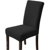 Elastingas kėdės užvalkalas, juodas, minimalistinis