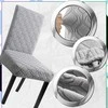 Elastingas kėdės užvalkalas, šviesiai pilkas, geometrinis