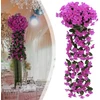Kabantys dirbtinis gebenės žiedas, violetinis 85 cm N14