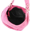 VERA PELLE Moteriška Odinė Shopper Rankinė Su Suede, Su Užtrauktuku ir Diržu