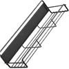 Magnetinis metalinis organizatorius, juodas 29 cm