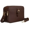 Maža moteriška „Peterson“ crossbody rankinė per petį, ruda, iš ekologiškos odos