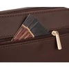 Maža moteriška „Peterson“ crossbody rankinė per petį, ruda, iš ekologiškos odos
