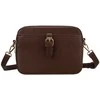 Maža moteriška „Peterson“ crossbody rankinė per petį, ruda, iš ekologiškos odos