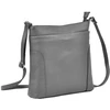 Moteriška odinė crossbody rankinė Patrizia, šviesiai pilka