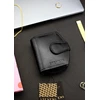 Moteriška odinė piniginė STEVENS, juoda, su RFID apsauga