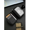 Moteriška odinė piniginė STEVENS, juoda, su RFID apsauga