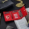 Moteriška odinė piniginė Stevens, raudona, su RFID apsauga Z01-D02