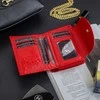 Moteriška odinė piniginė Stevens, raudona, su RFID apsauga Z01-D03