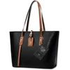 Moteriška odinė rankinė BAD&BAGS, juoda su rudomis detalėmis