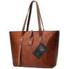 Moteriška odinė rankinė BAD&BAGS, ruda, shopper tipo