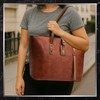 Moteriška odinė rankinė BAD&amp;BAGS, ruda, shopper tipo