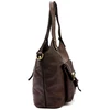 Moteriška odinė shopper tipo rankinė VS016, tamsiai ruda, talpina A4