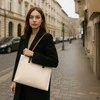 Moteriška rankinė BAD&amp;BAGS, kreminė oda