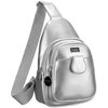 Moteriška sidabrinė „Peterson“ rankinė per petį (crossbody) iš eko odos RT36