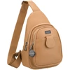 Moteriška sportinė „Peterson“ crossbody rankinė per petį, smėlio spalvos, iš ekologiškos odos RT35