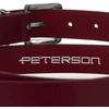Moteriškas dirbtinės odos diržas Peterson, bordo, su sidabrine sagtimi D36112