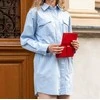 Odinė piniginė moterims Stevens su RFID apsauga, raudona