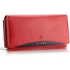 Odinė piniginė moterims Stevens Z02 / BR-210 su RFID apsauga, raudona