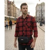 Peterson vyriška maža juosmens ir per petį nešiojama rankinė (crossbody), juoda